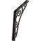 Ekena Millwork Tristan Wrought Iron Bracket, (Single center brace), Antiqued Silver 1 1/2"W x 10"D x 12"H BKTM01X10X12STNASV - alternate 1